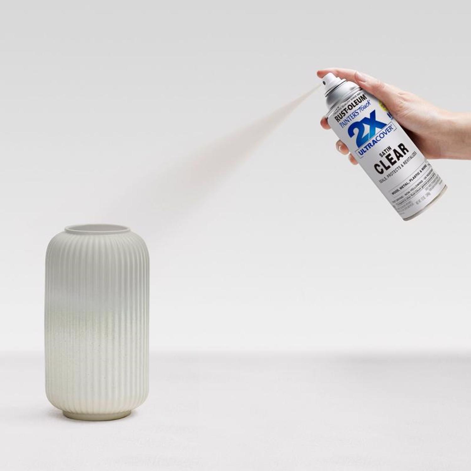 Rust-Oleum Painter's Touch 2X Ultra Cover Satin Clear Acrylic Coating Spray Paint 12 oz