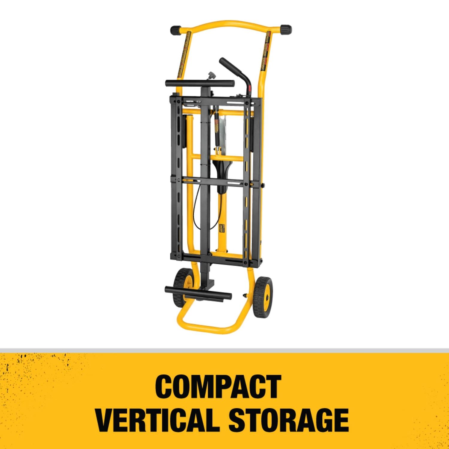 DEWALT Metal 98 in. L X 32-1/2 in. H X 59.5 in. W Miter Saw Stand Yellow 1 pc