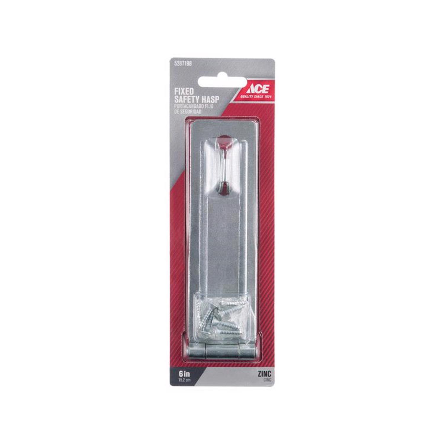 Ace Zinc 6 in. L Fixed Staple Safety Hasp 1 pk