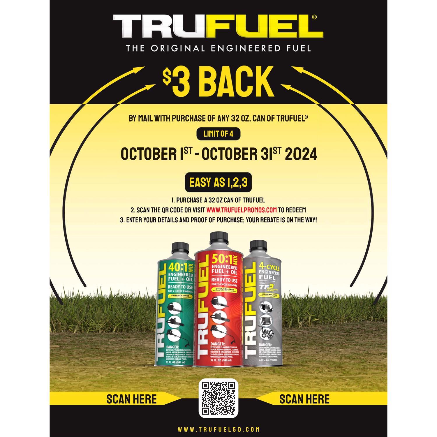 TruFuel Ethanol-Free 2-Cycle 50:1 Engineered Fuel and Oil 32 oz