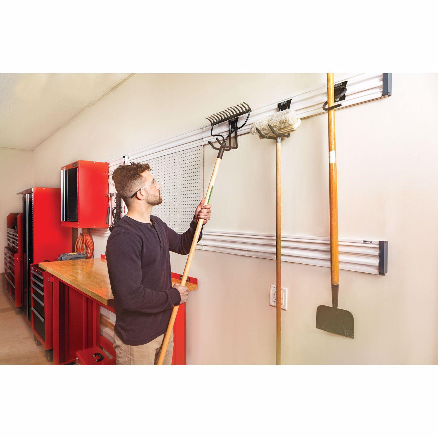 Craftsman VersaTrack 6 in. H X 9.5 in. W X 49 in. D Black/White Plastic Wall Mount Tool Holder
