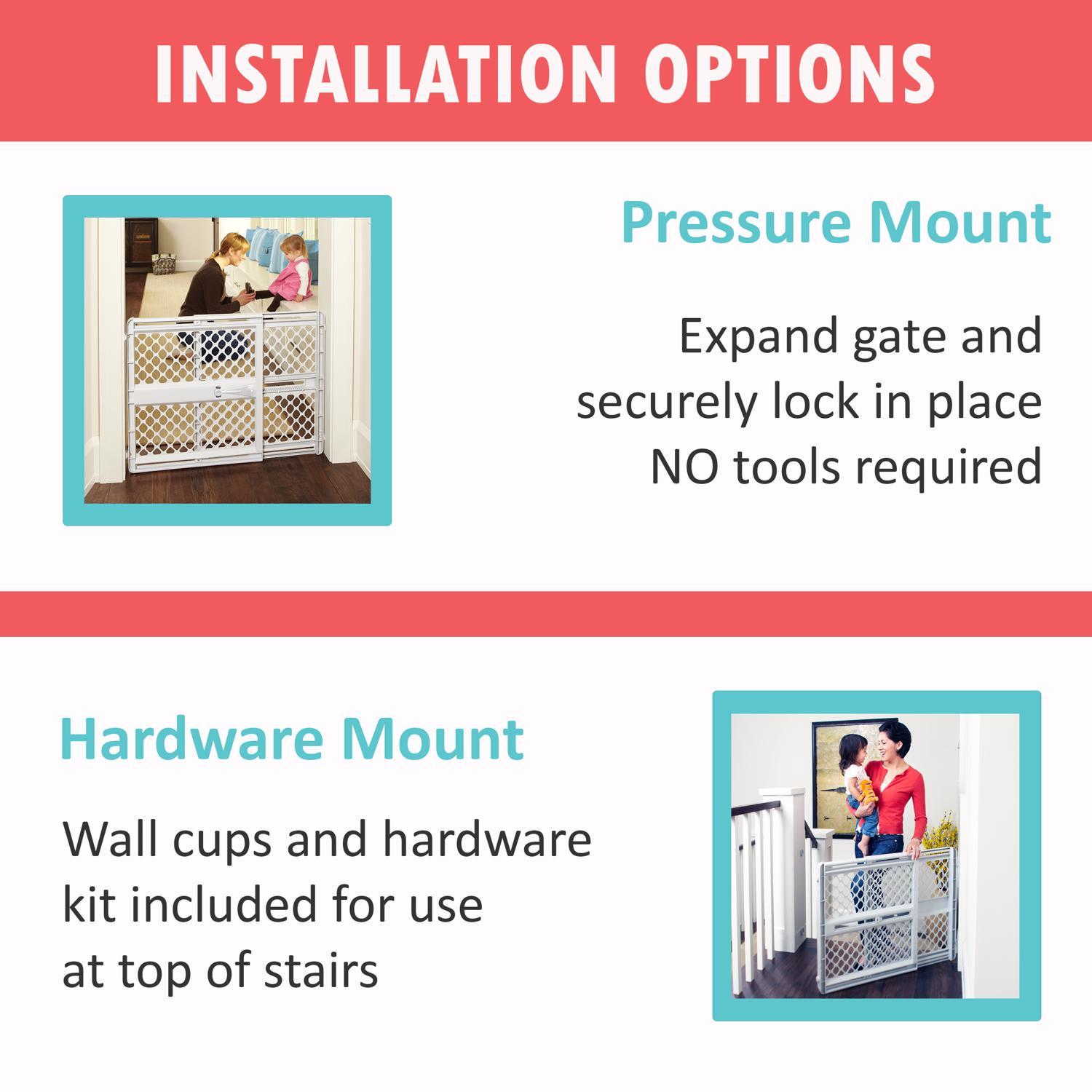North States Gray 26 in. H X 26-42 in. W Plastic Child Safety Gate