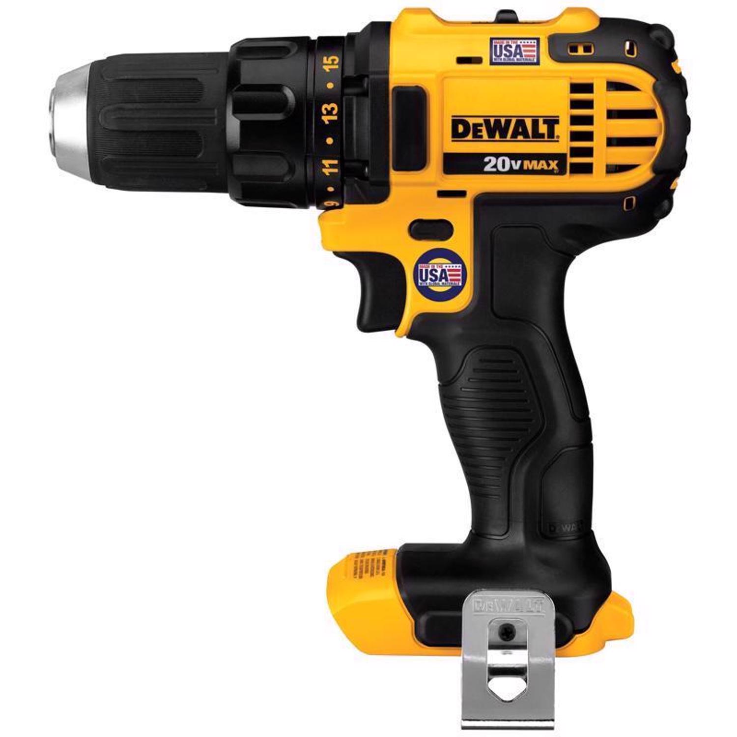 DEWALT 20V MAX 20 V 1/2 in. Brushed Cordless Compact Drill Tool Only
