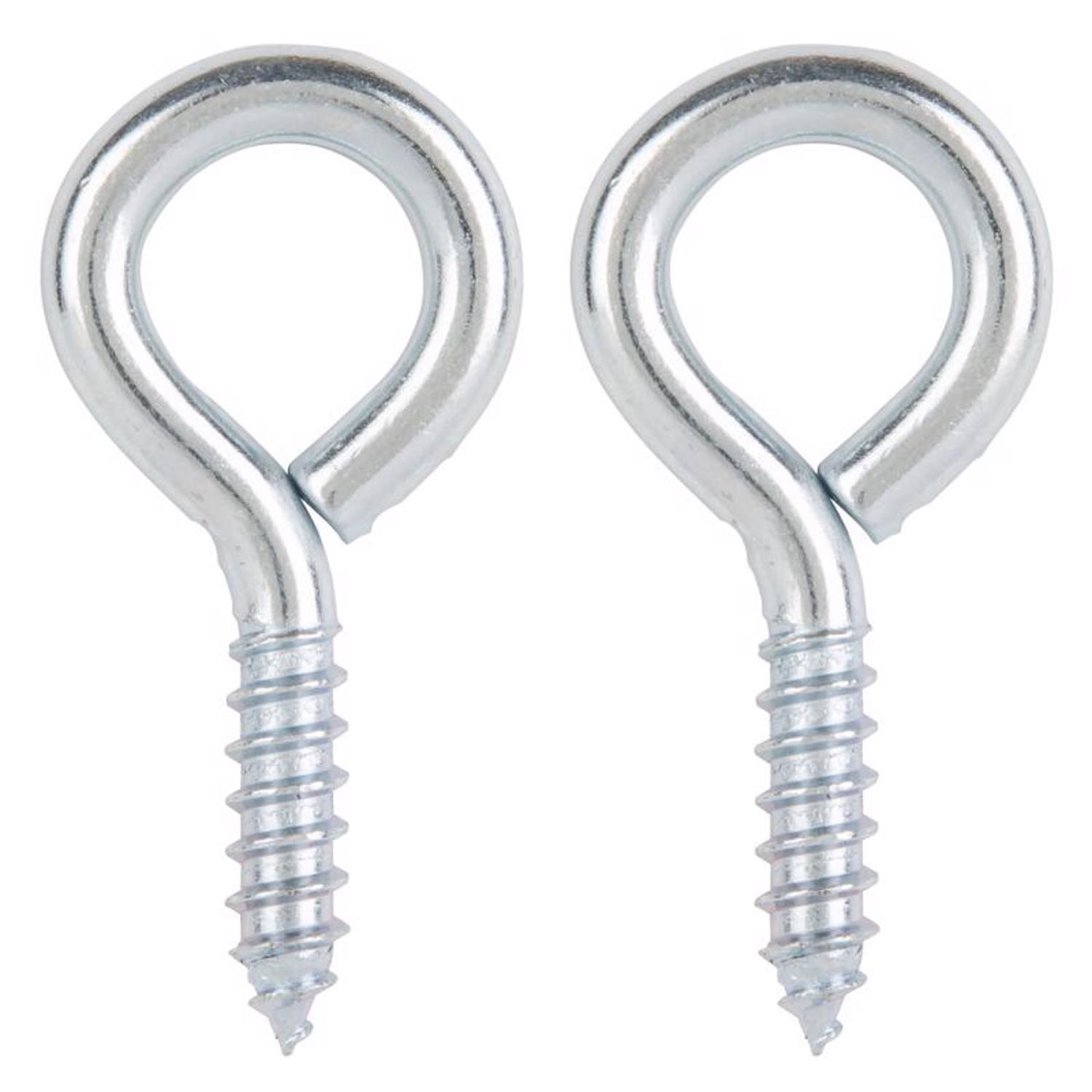 Ace 3/8 in. D X 2-7/8 in. L Zinc-Plated Steel Screw Eye 250 lb. cap. 2 pk