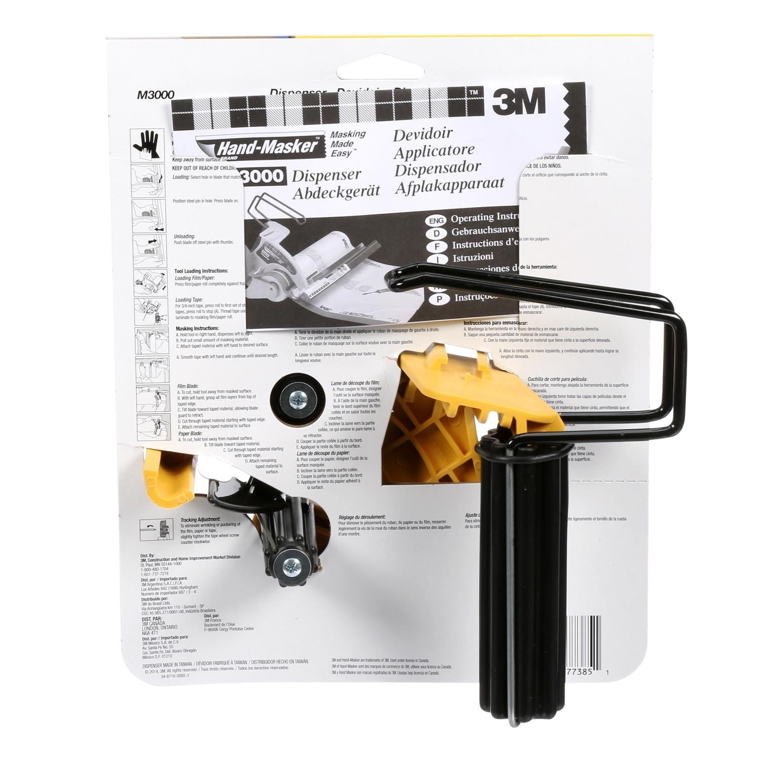 3M Hand-Masker 11.13 in. W Tape Dispenser 1 pk