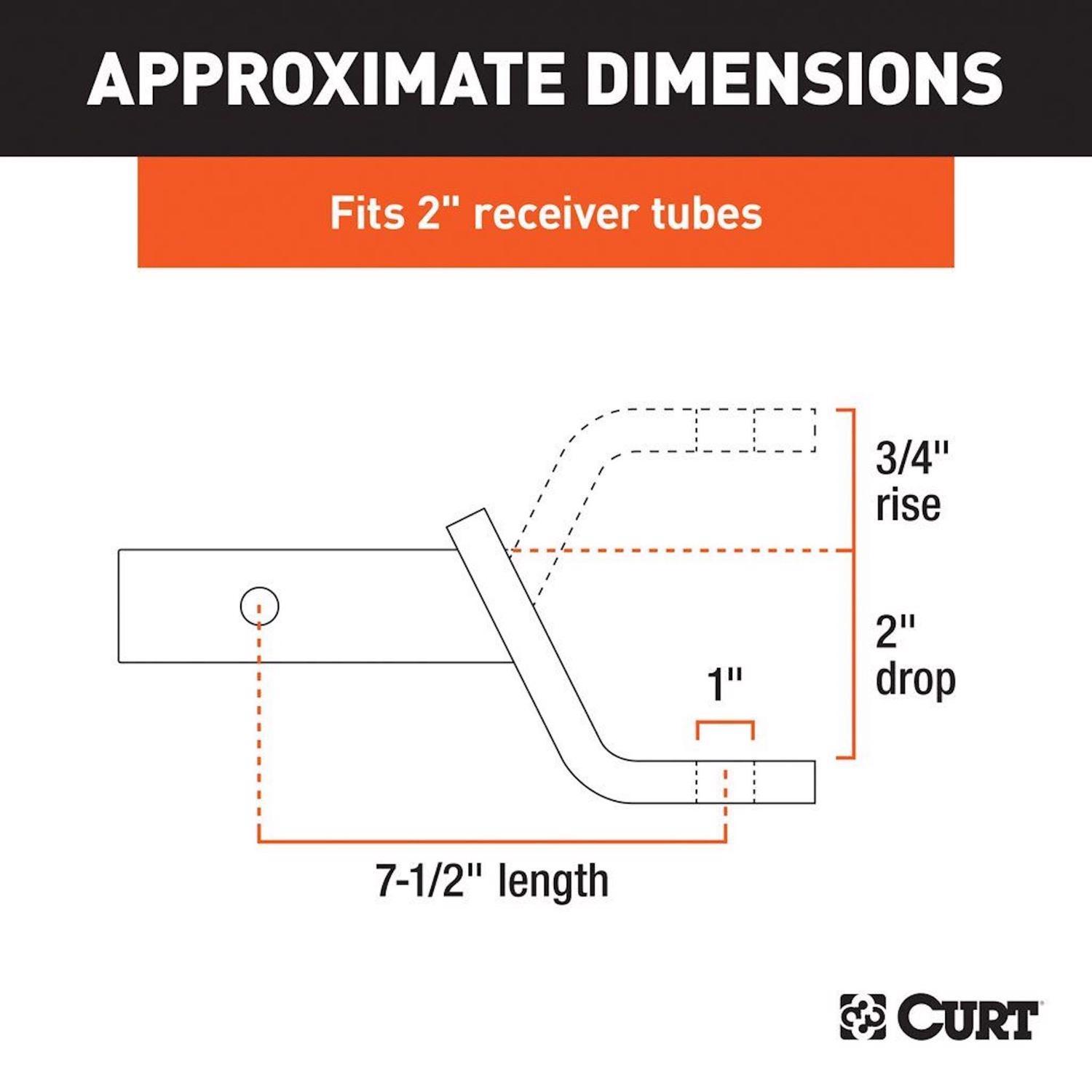 CURT 7500 lb. cap. Hitch Ball Mount