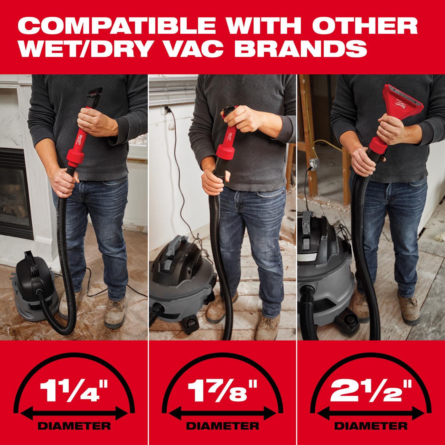 Milwaukee AIR-TIP 1-1/4 in. - 2-1/2 in. Wet/Dry Shop Vac Rocking Utility Vacuum Nozzle 1 pc