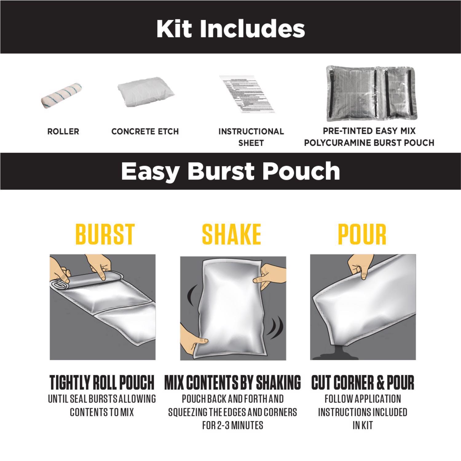 Rust-Oleum RockSolid High-Gloss Silver Bullet Garage Floor Coating Kit 70 oz