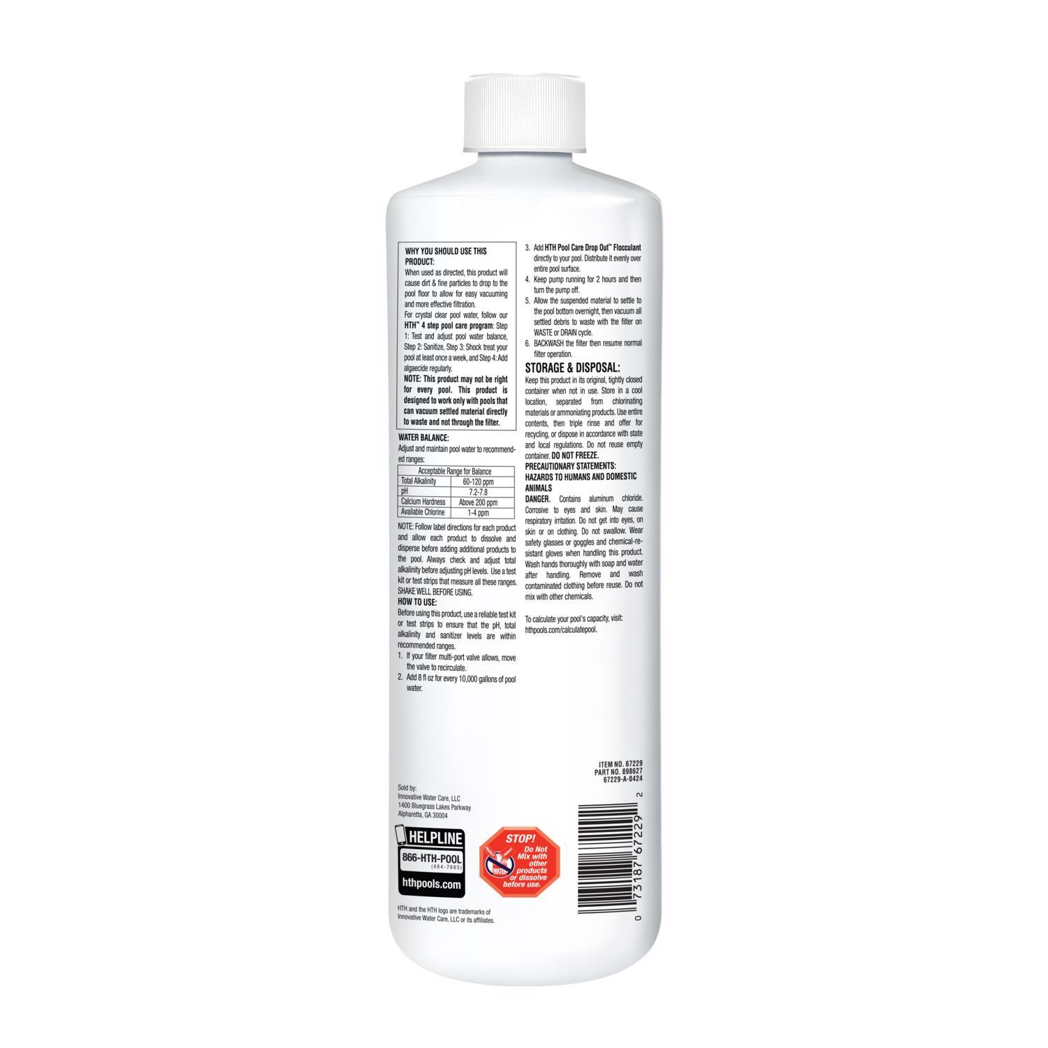 HTH Pool Care Liquid Flocculant 32 oz