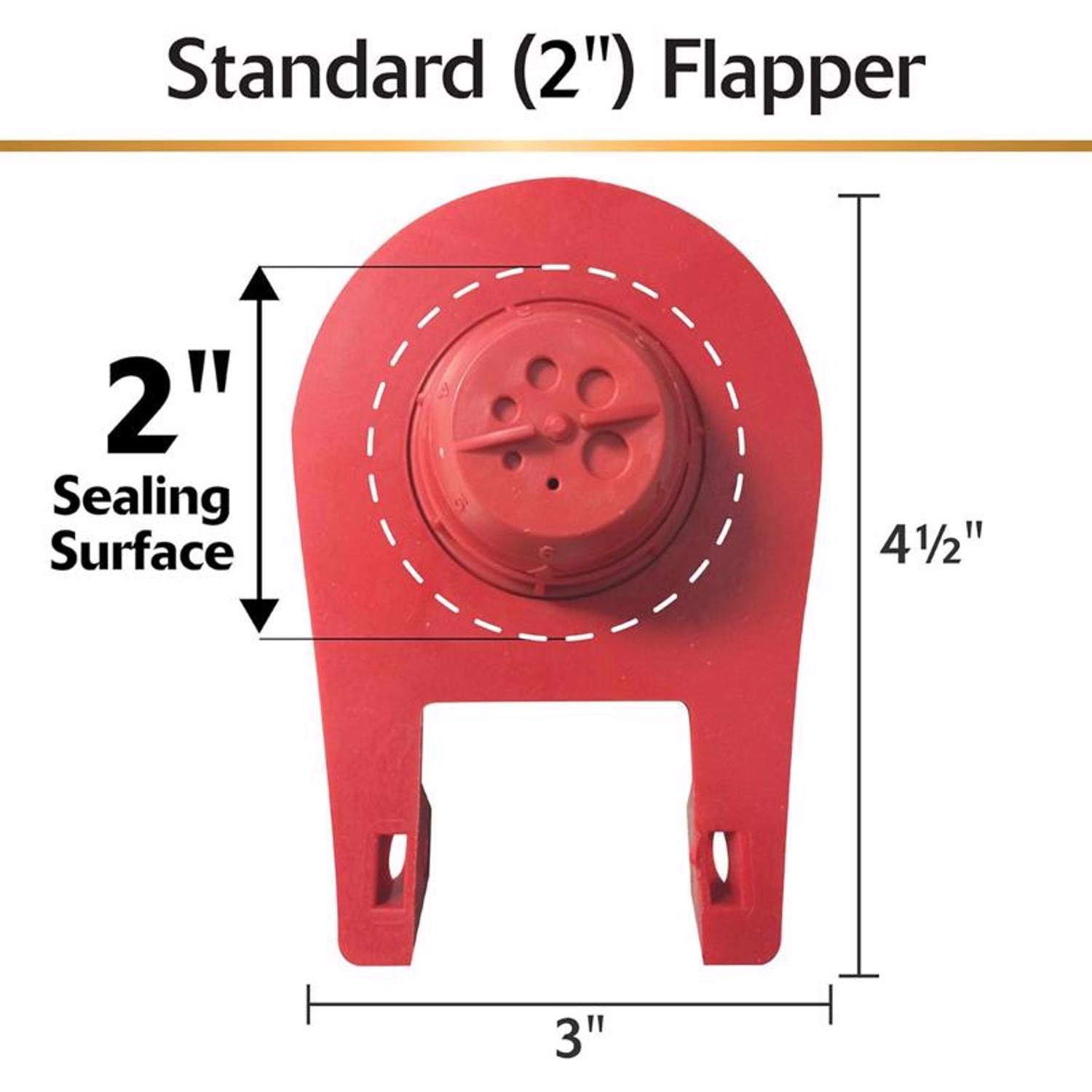 Korky Ultra High Performance Universal 2 Inch Toilet Flapper Red For Universal