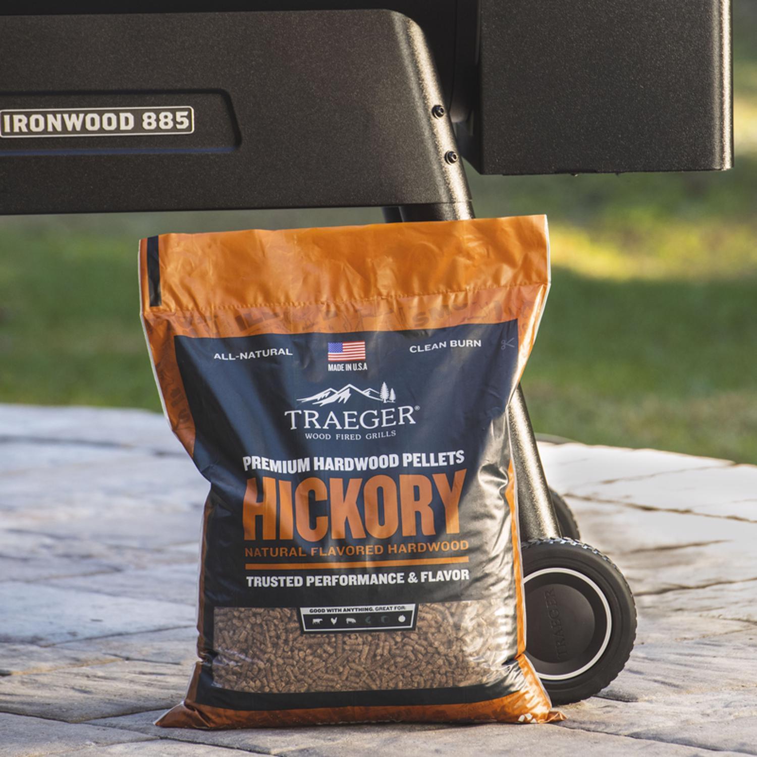 Traeger Premium All Natural Hickory Hardwood Pellets 20 lb