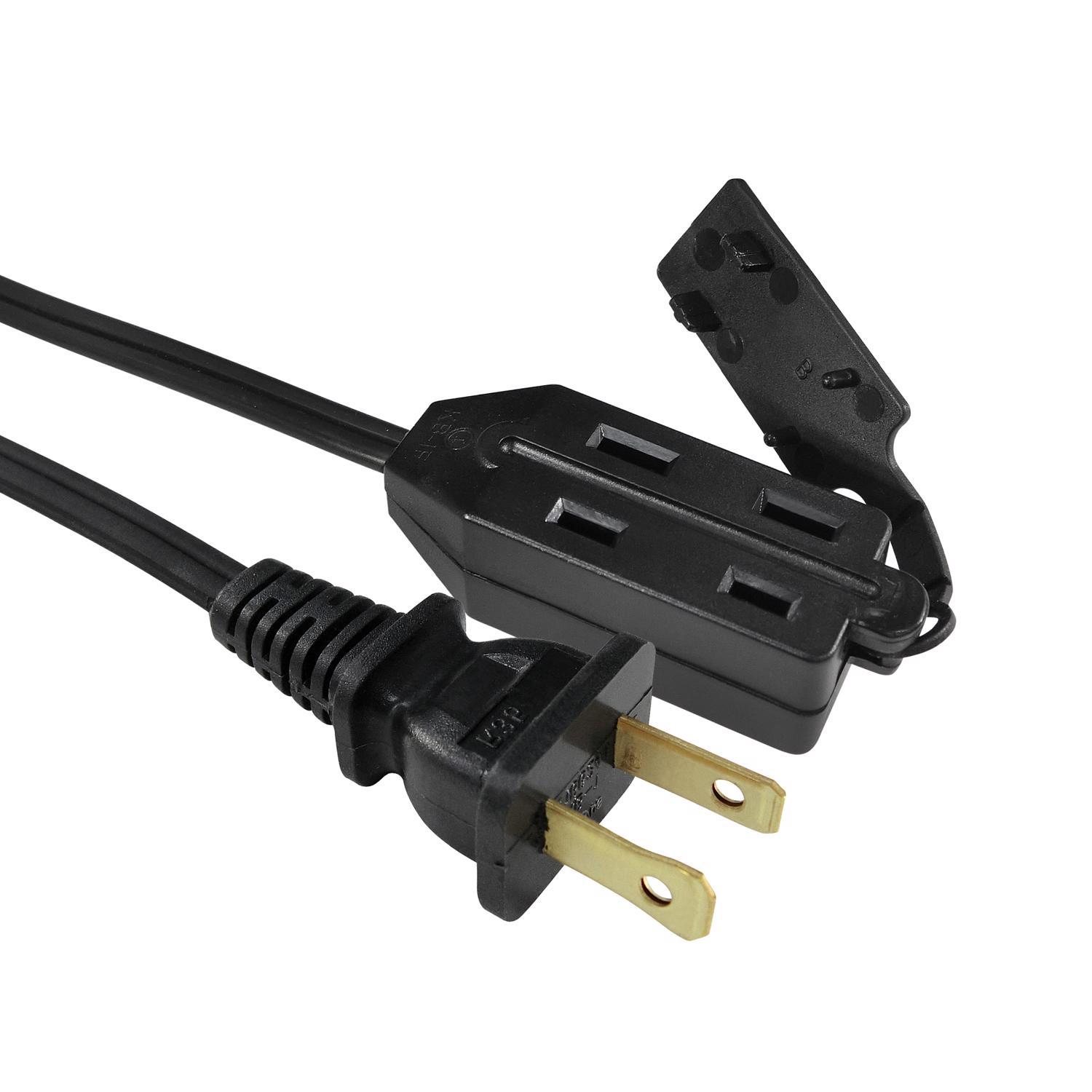 Ace Indoor 12 ft. L Black Extension Cord 16/2 SPT-2