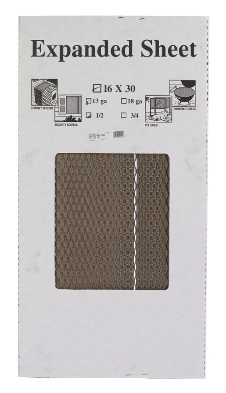 Boltmaster Expanded Steel 1/2 in.-16 in. x 30 in. 13 Ga Barbecue Grates Auto/Truck Body Repair Sec
