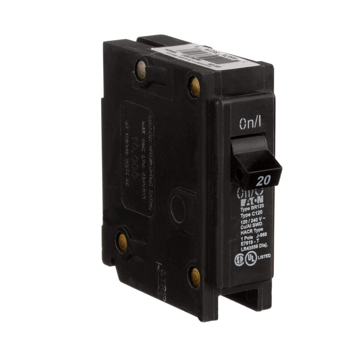 Eaton 20 amps Plug In Single Pole Circuit Breaker