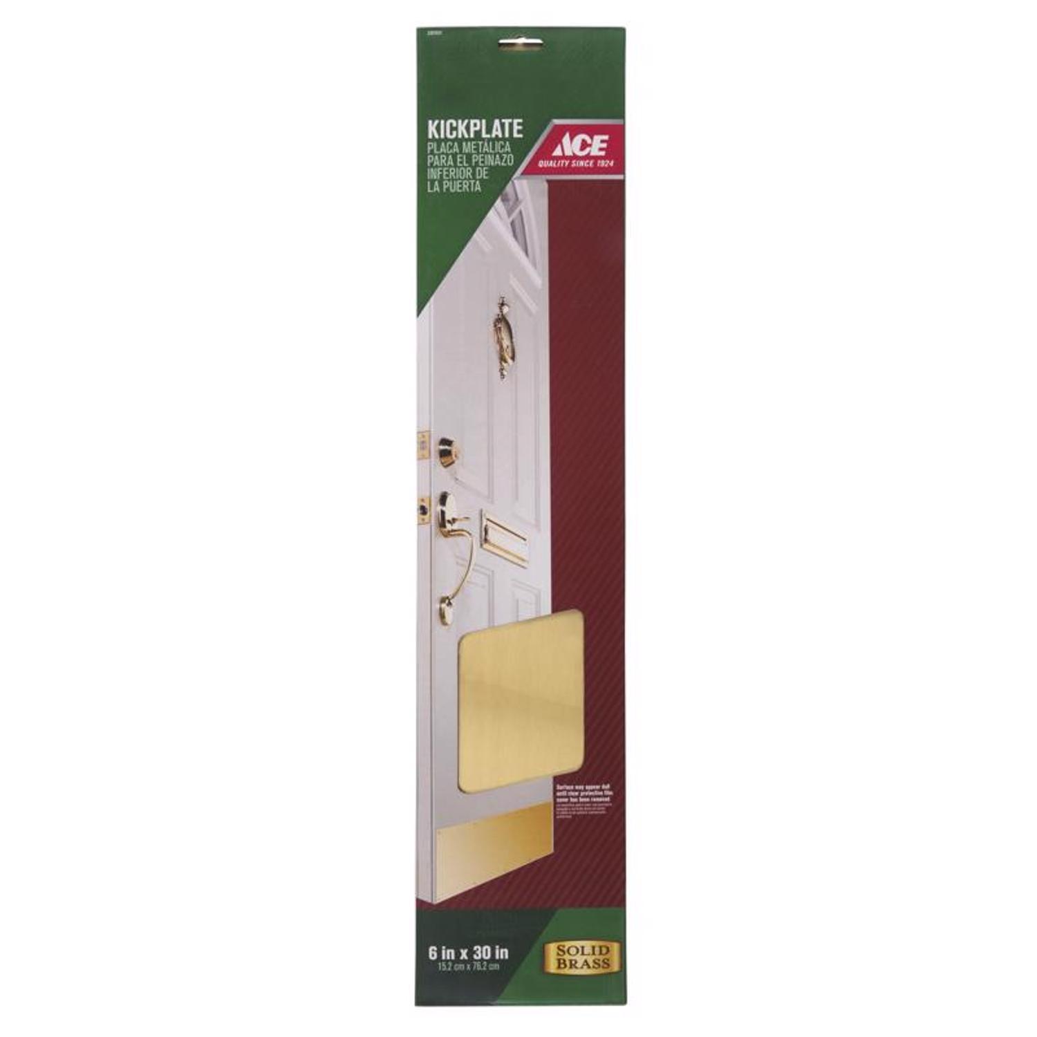 Ace 6 in. H X 30 in. L Brass Kickplate