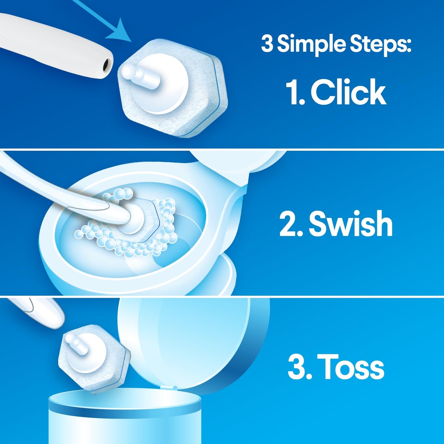 Clorox No Scent Toilet Wand Kit 1.04 oz Stick