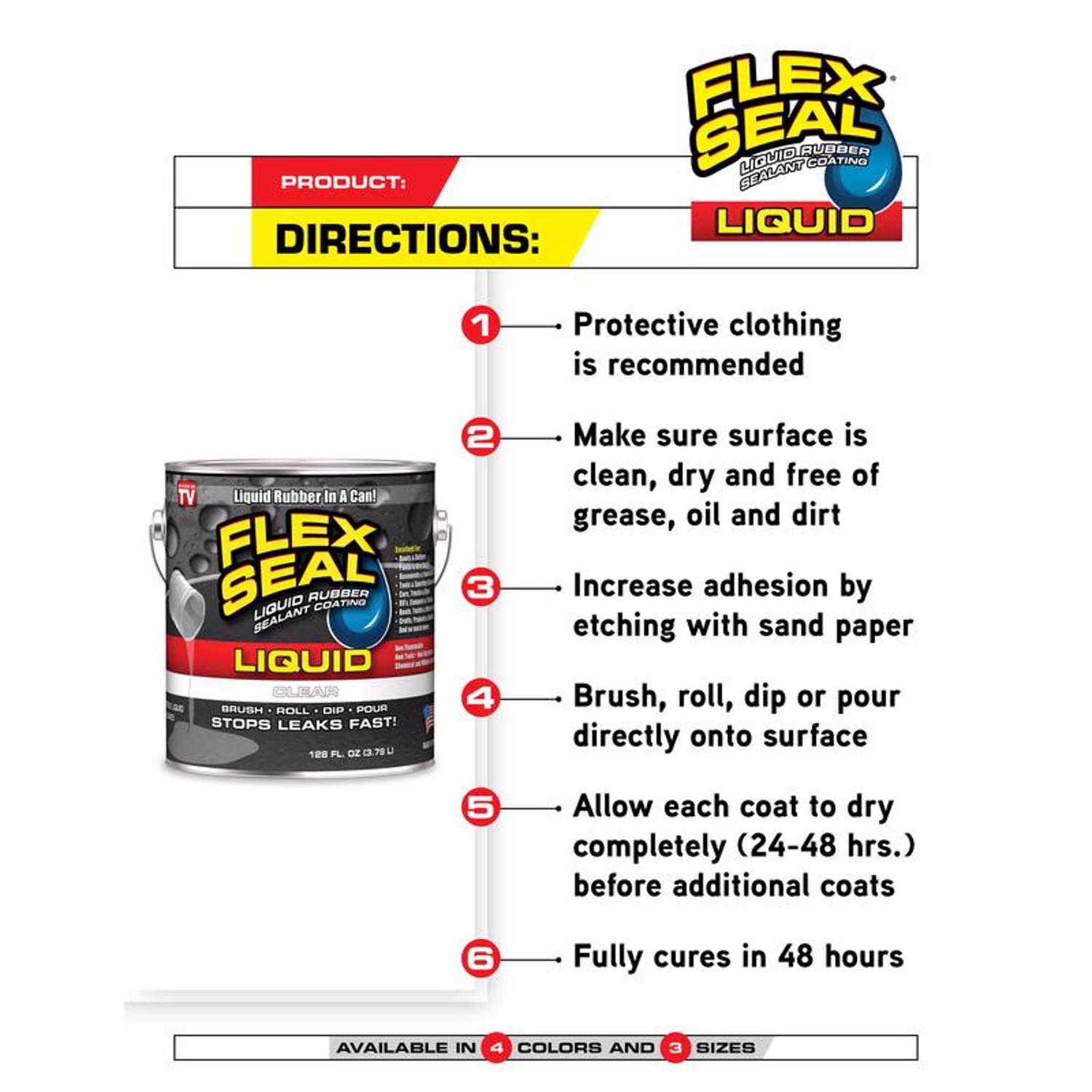 Flex Seal Family of Products Flex Seal Clear Liquid Rubber Sealant Coating 32 fl. oz.