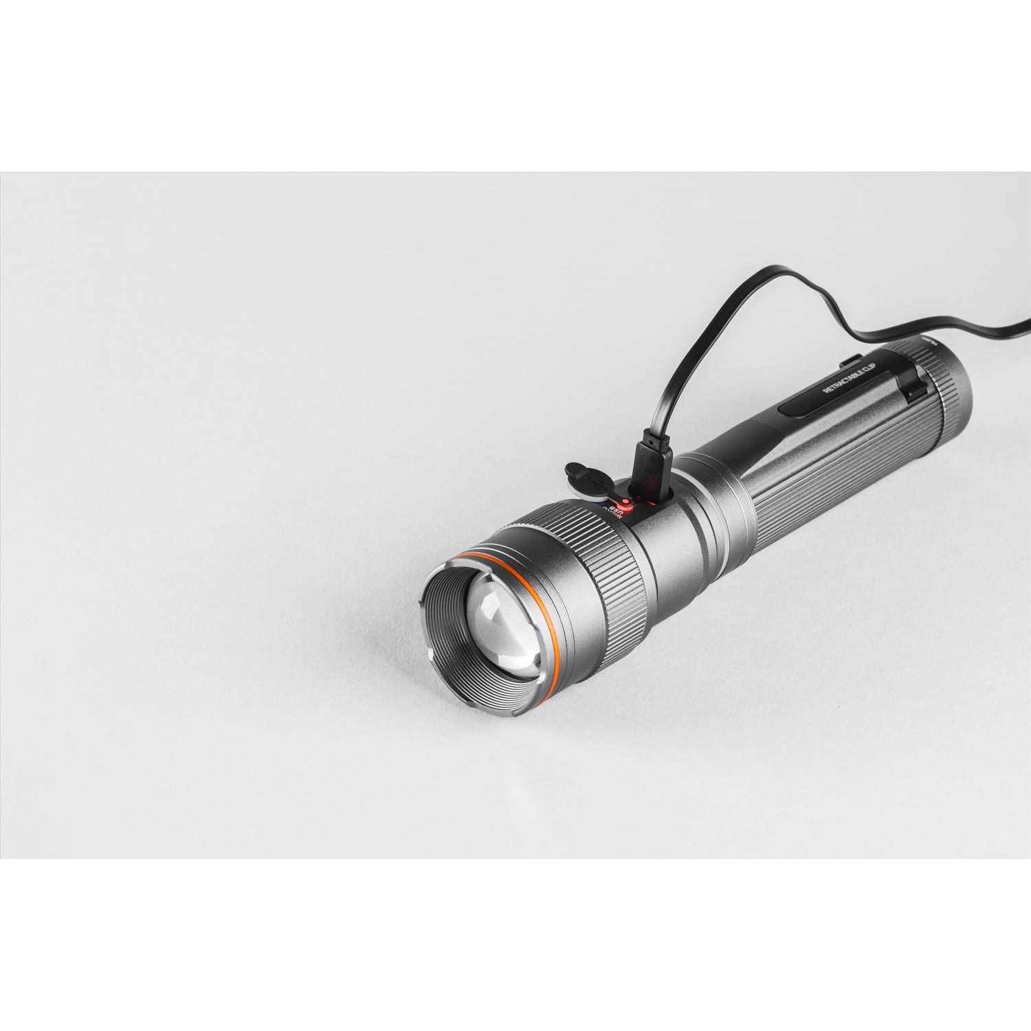 NEBO Franklin Slide 500 lm Storm Gray LED Rechargeable Work Light Flashlight 18650 Battery