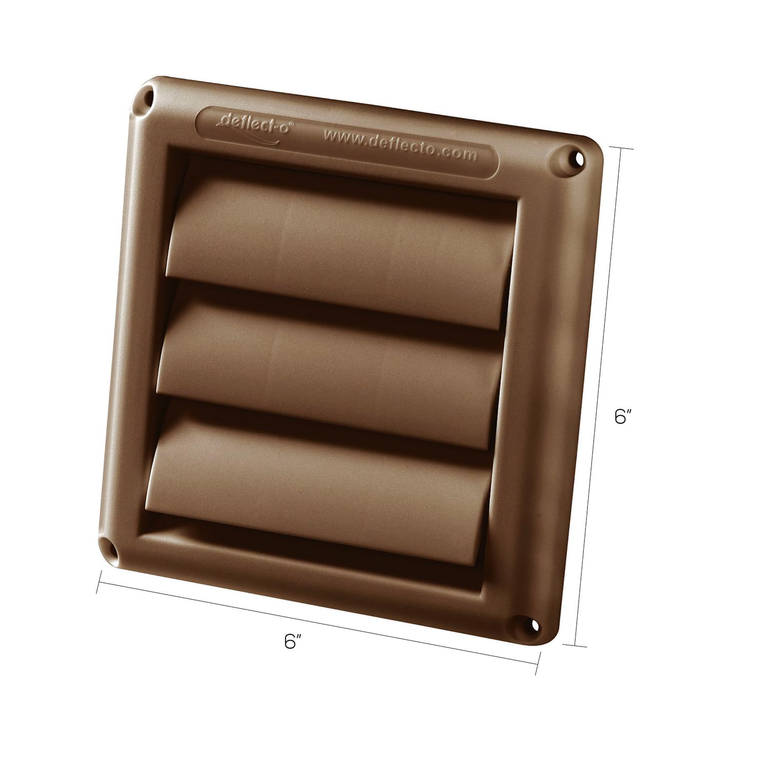 Ace 4 in. W X 4 in. L Brown Plastic Replacement Vent Hood