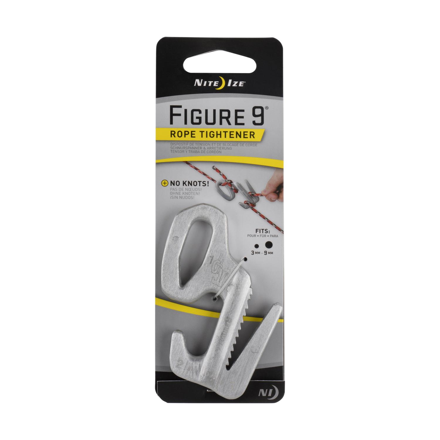 Nite Ize Figure 9 3 in. L Silver Twisted Plastic Tie-Down Rope