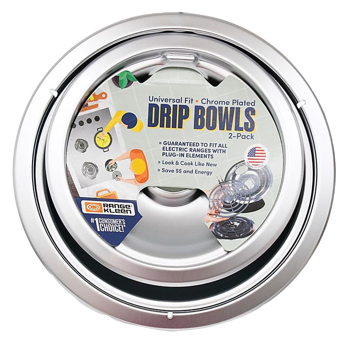 Range Kleen-Steel Drip Bowls 6 in. and 8 in.