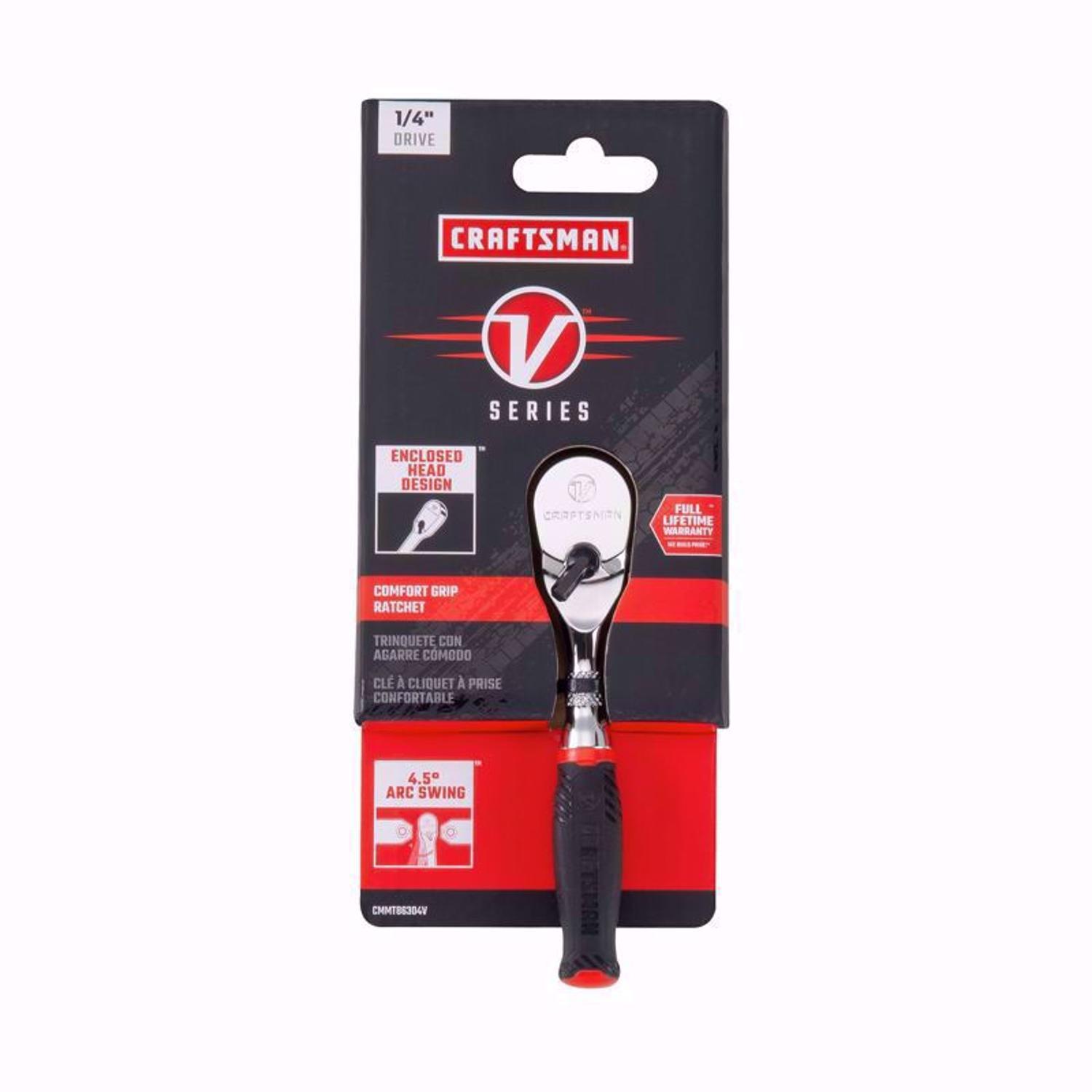 Craftsman V-Series 1/4 in. drive Comfort Grip Ratchet 80 teeth