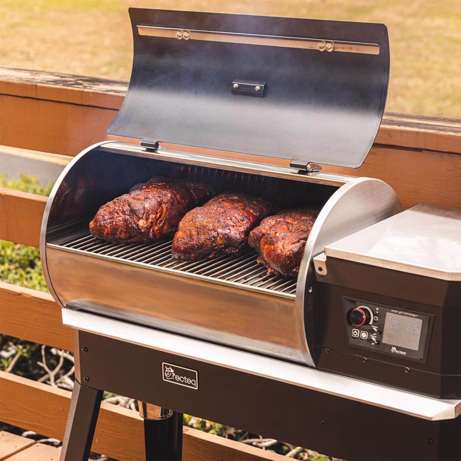 Recteq Patio Legend 400 Wood Pellet WiFi Grill and Smoker Black/Silver