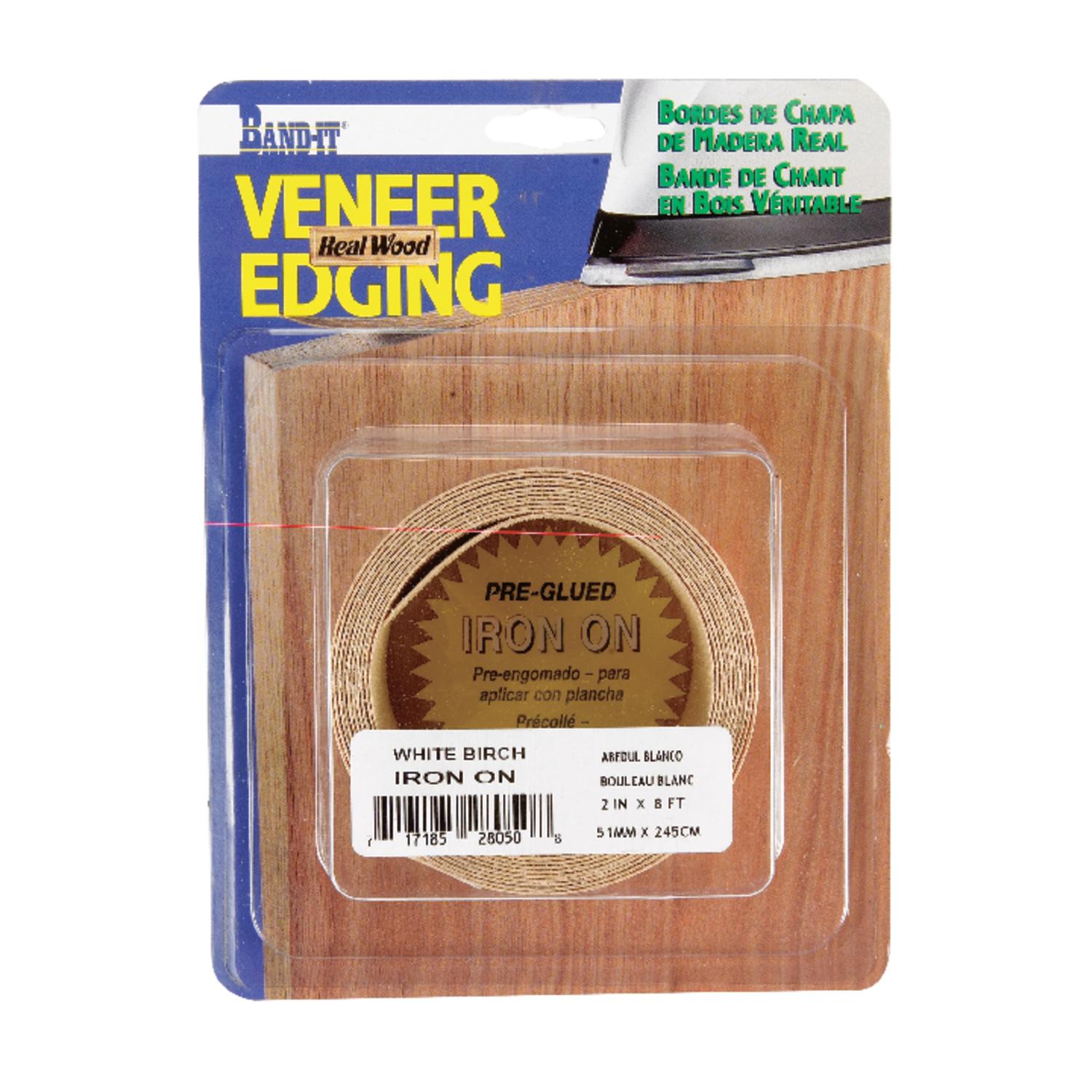 Band-It 2 in. W X 8 ft. L Prefinished White Birch Wood Veneer Edge Banding