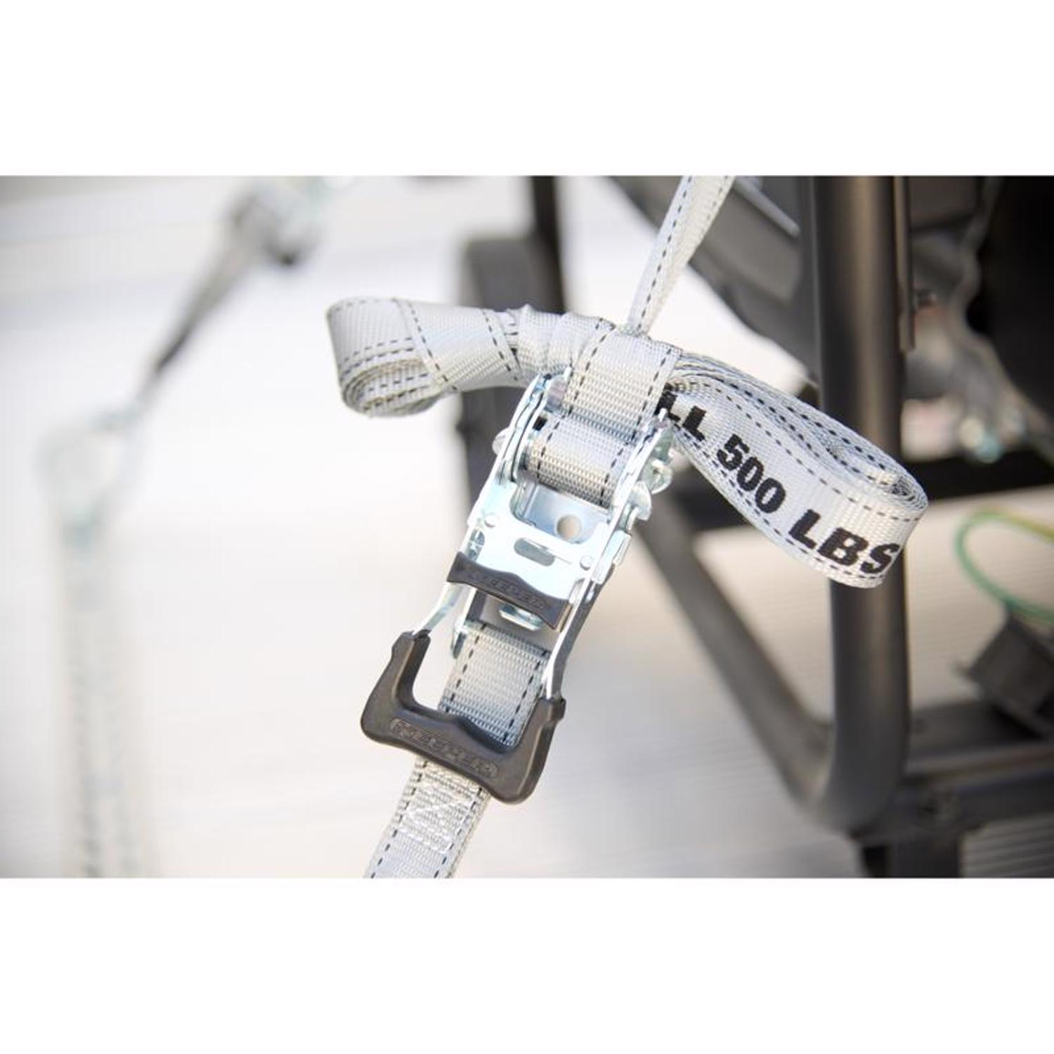 Keeper 1 in. W X 15 ft. L Gray Ratchet Tie Down Strap 500 lb 4 pk
