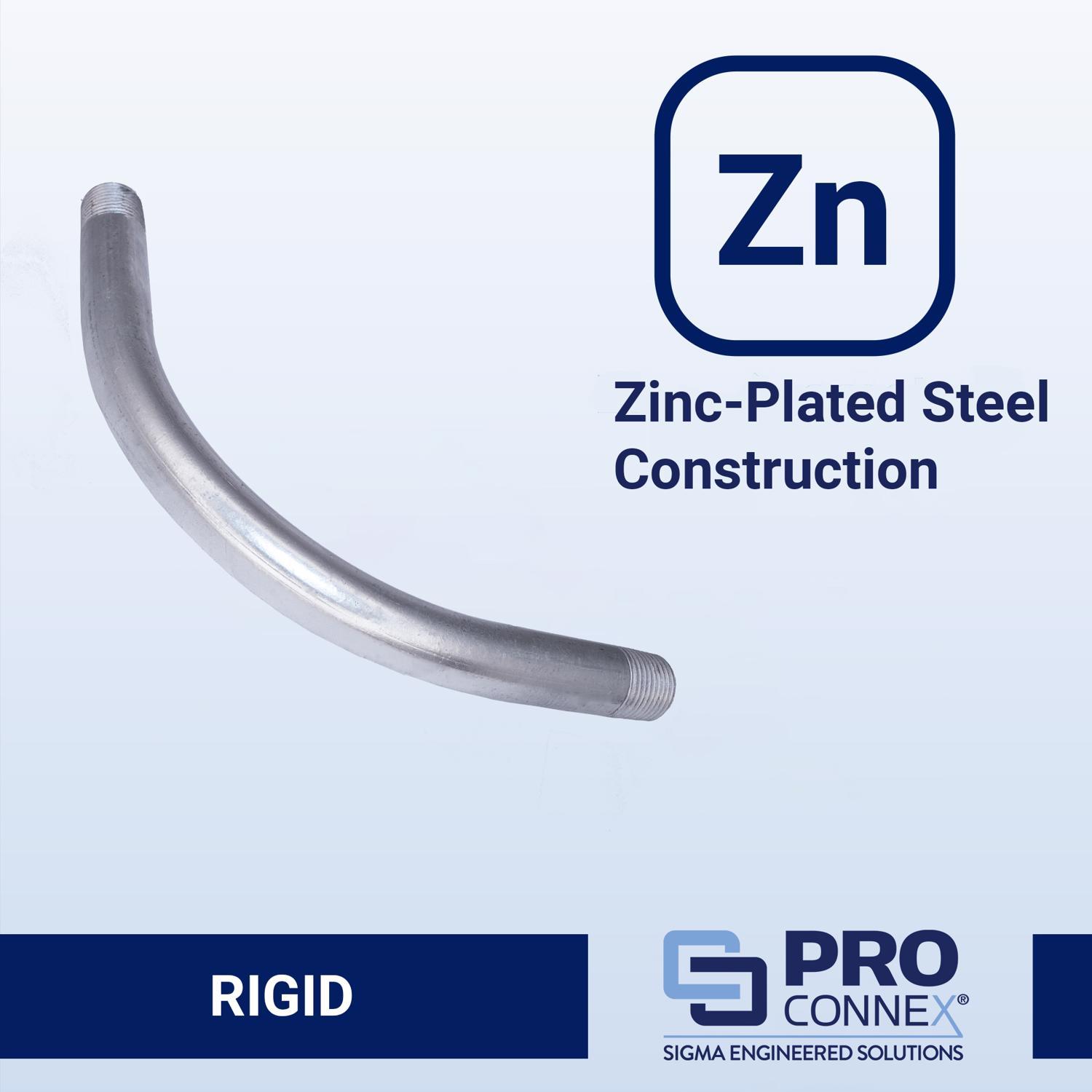 Sigma Engineered Solutions ProConnex 3/4 in. D Zinc-Plated Steel 90 Degree Elbow For Rigid/IMC 1 pk