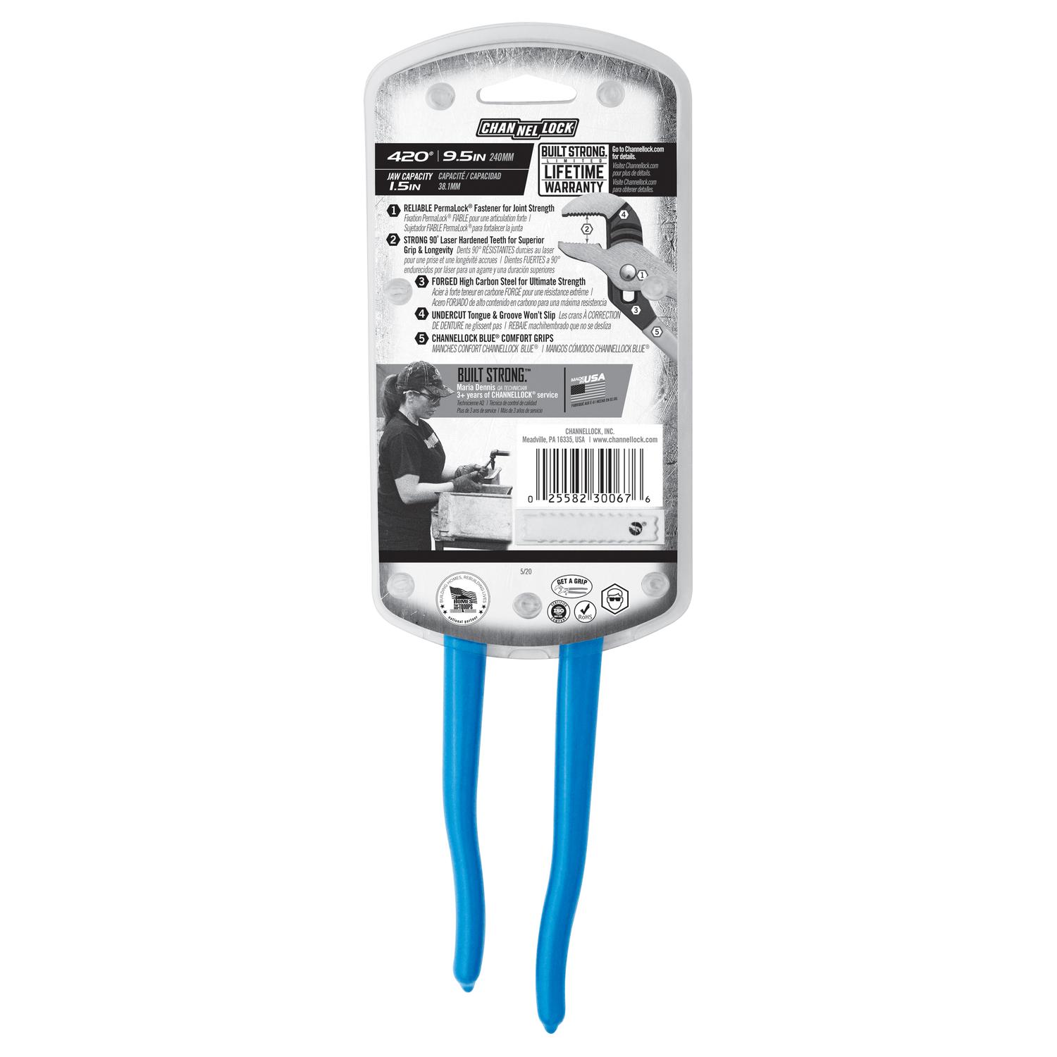 Channellock Permalock 9-1/2 in. Steel Tongue and Groove Pliers