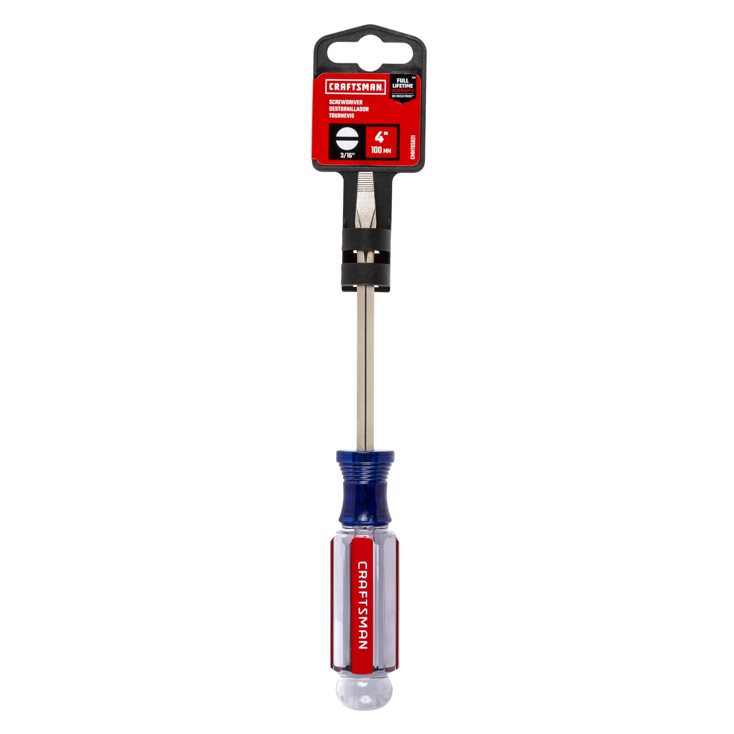 Craftsman 3/16 in. X 4 in. L Slotted Screwdriver 1 pc