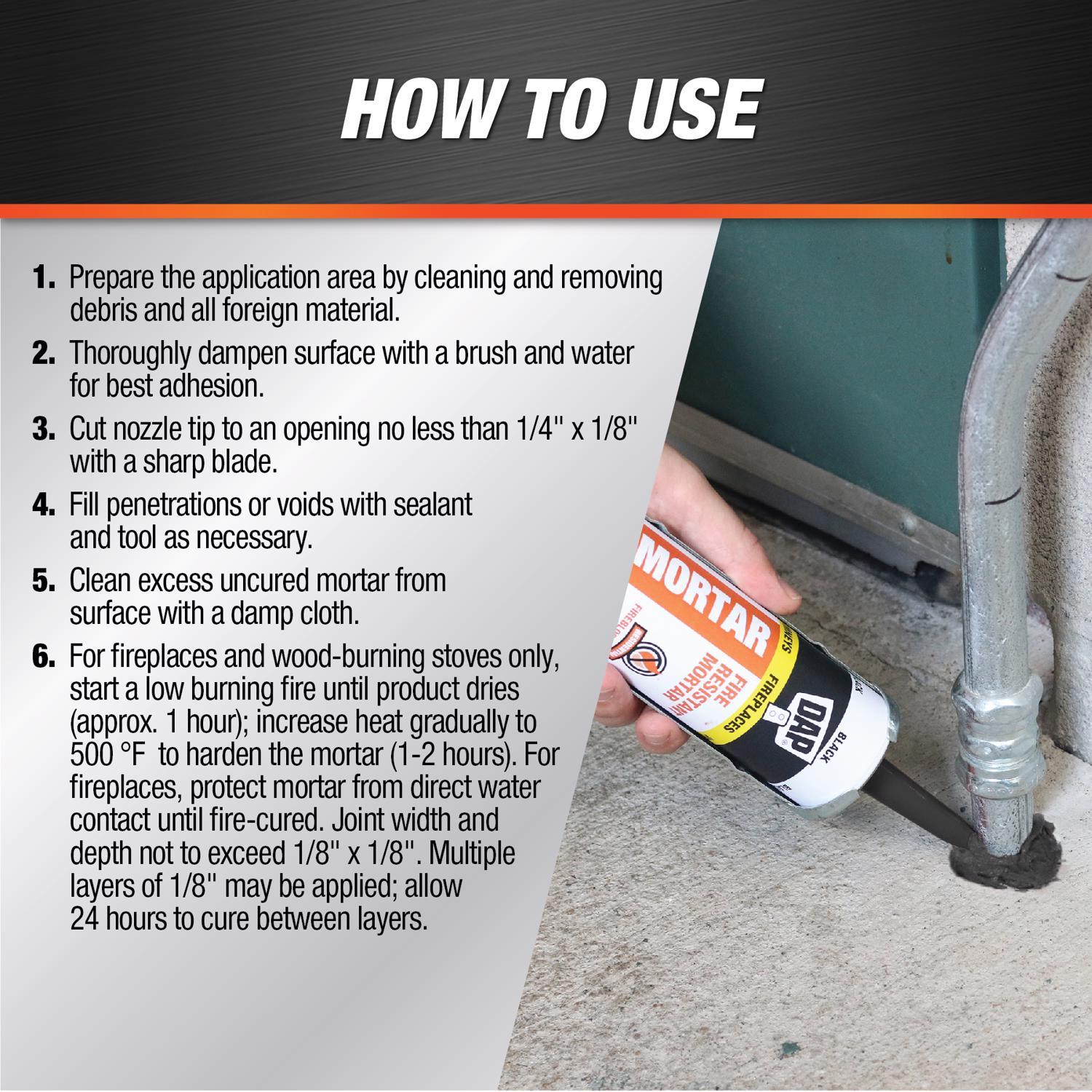 DAP Black Silicate Fire Resistant Caulk 10.1 oz