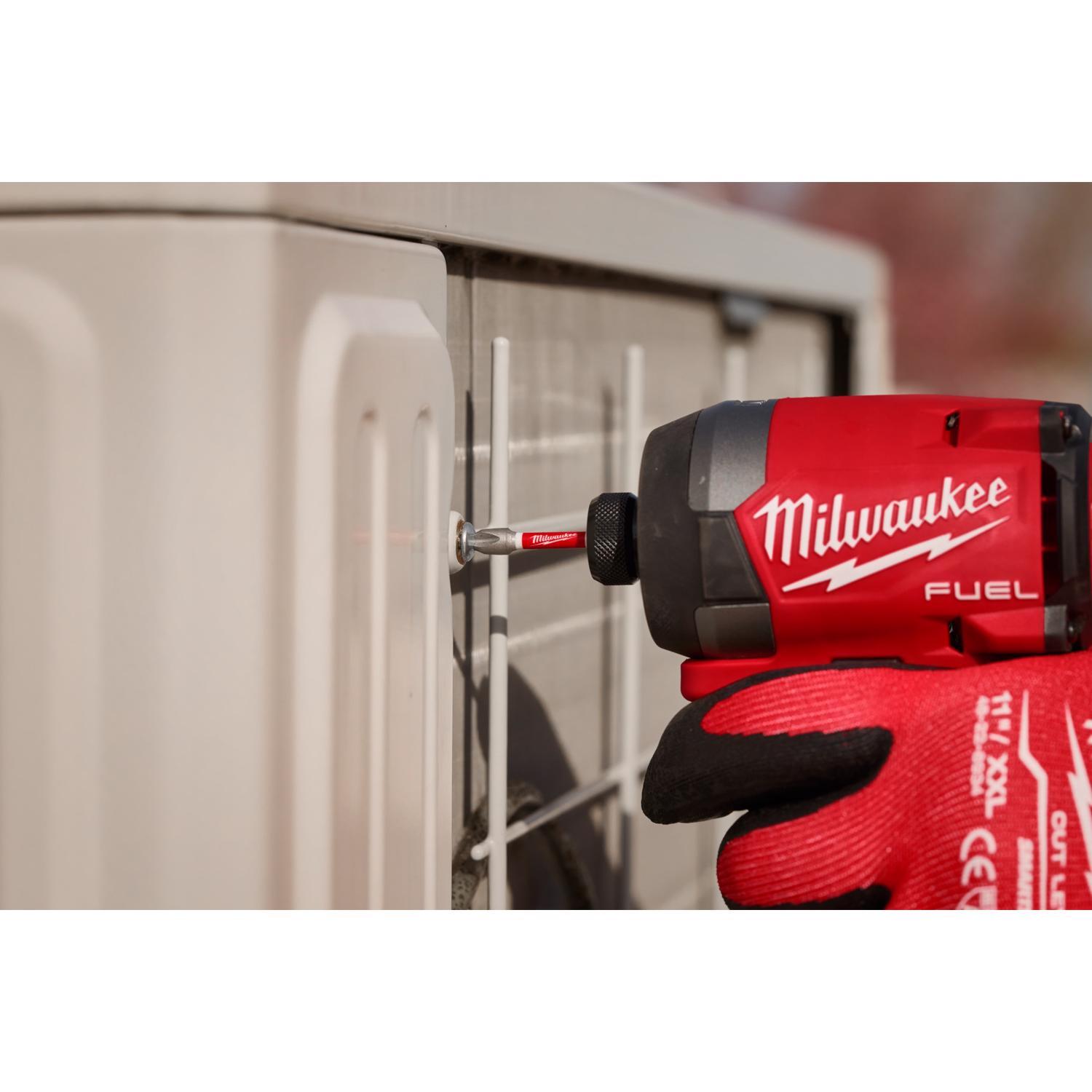 Milwaukee Shockwave Square #3 X 1 in. L Screwdriver Bit Steel 2 pk