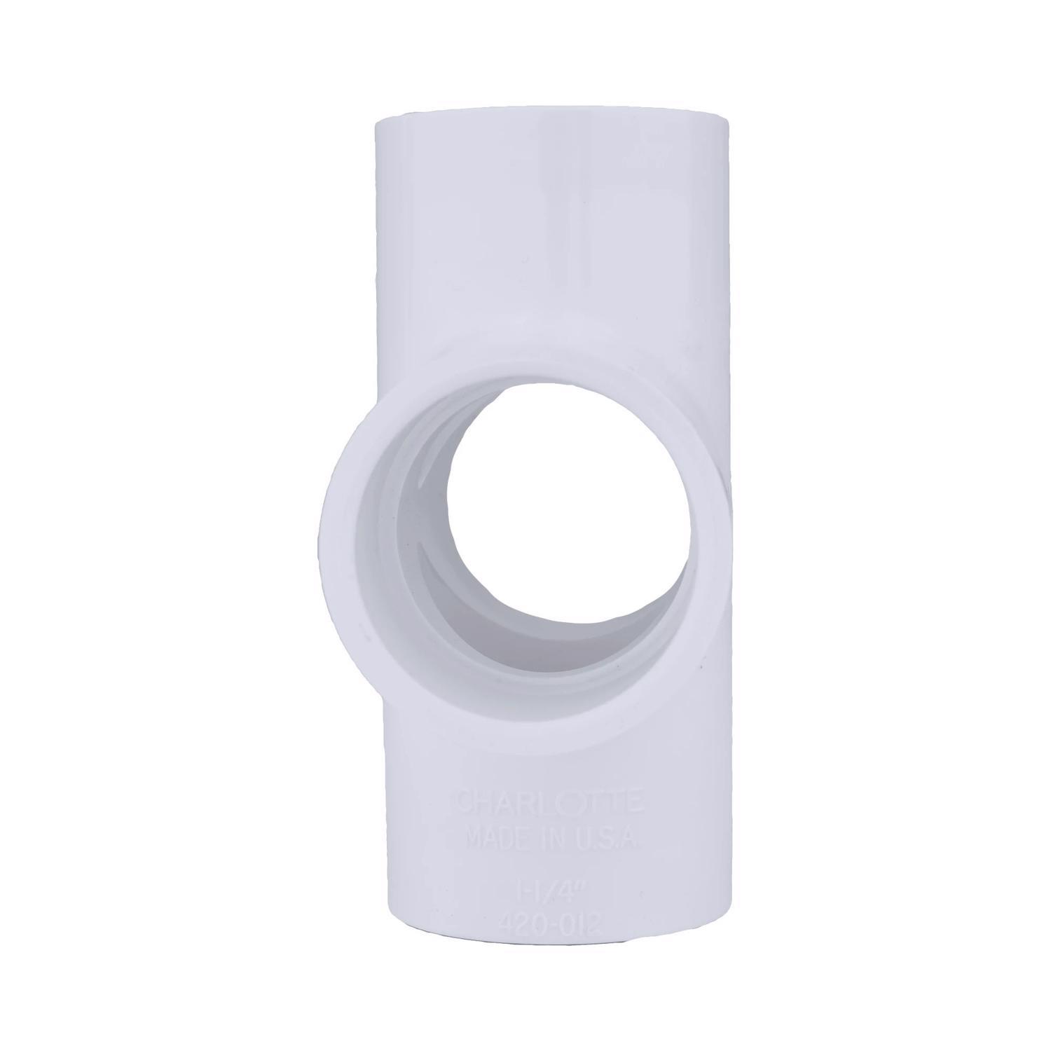 Charlotte Pipe Schedule 40 1-1/4 in. Slip X 1-1/4 in. D Slip PVC Cross 1 pk