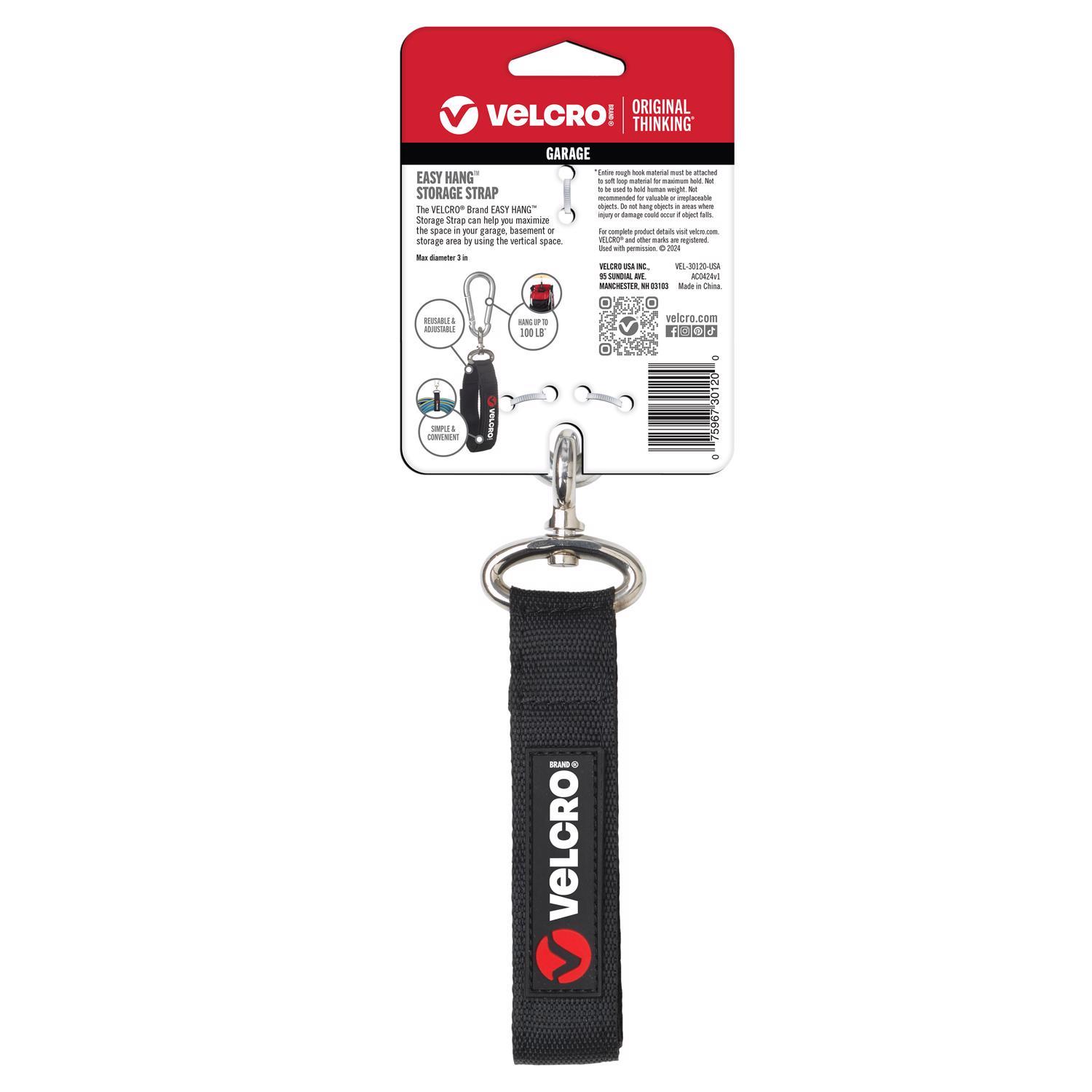 VELCRO Brand 1 in. W X 16 in. L Black Storage Straps 100 lb 1 pk