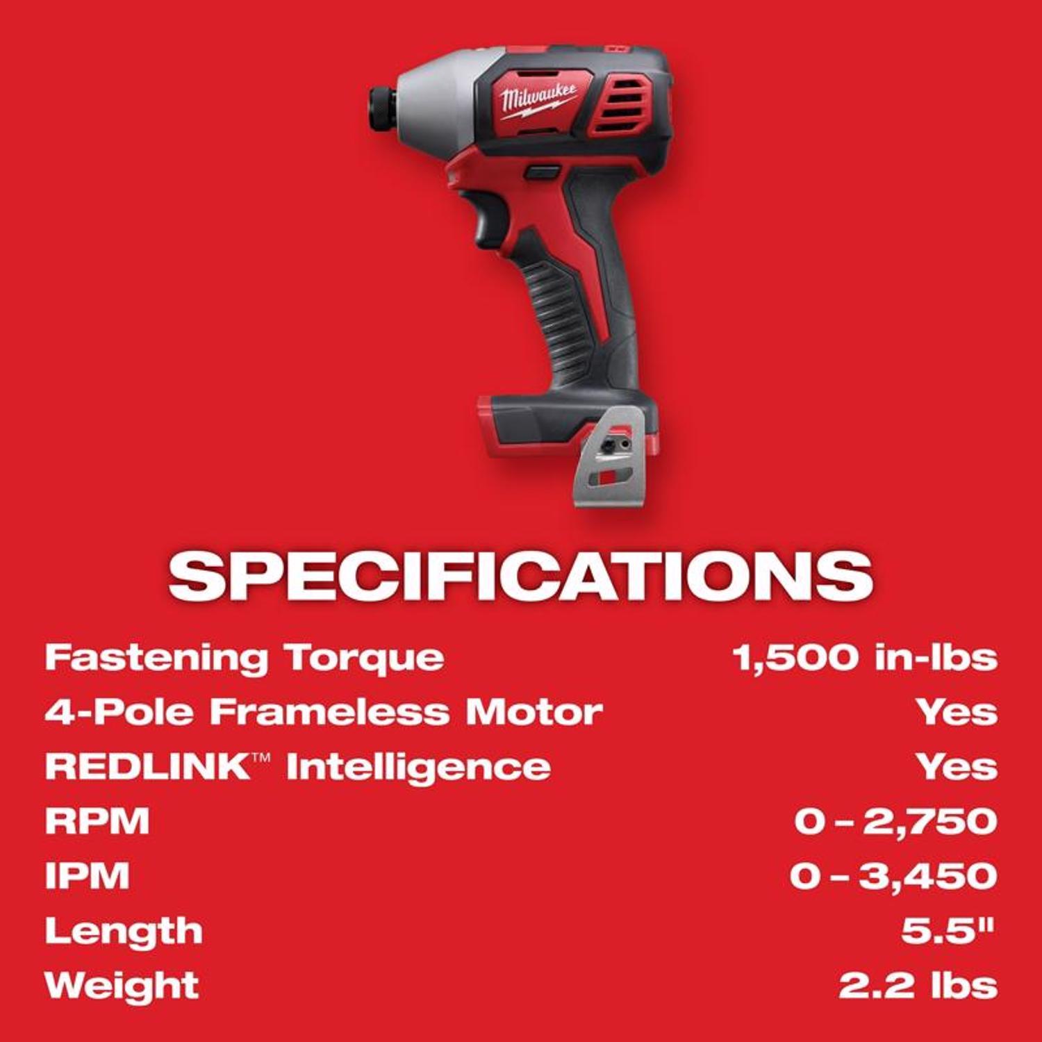 Milwaukee M18 1/4 in. Cordless Brushed Impact Driver Kit (Battery & Charger)