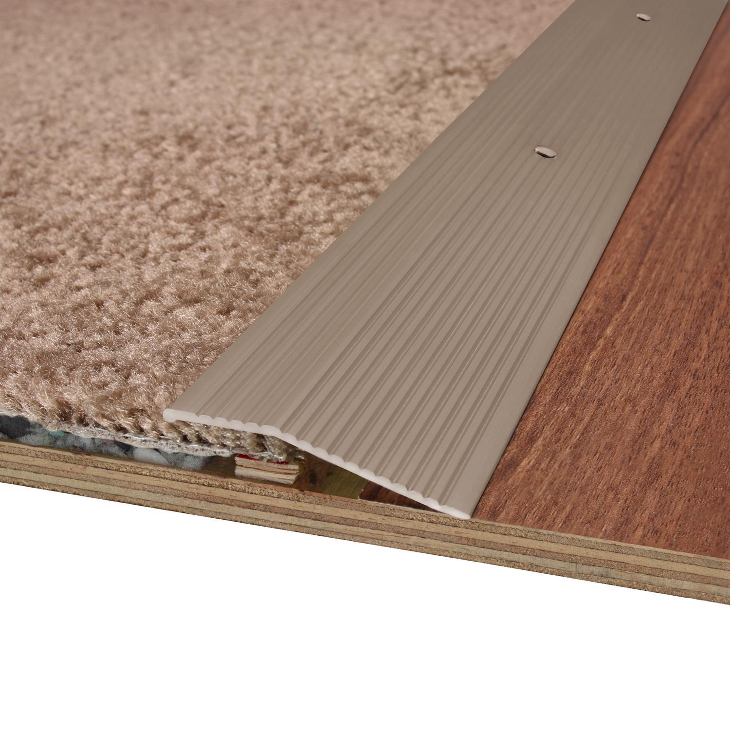 M-D Building Products 0.375 in. H X 2 in. W X 36 in. L Prefinished Pewter Aluminum Carpet Trim