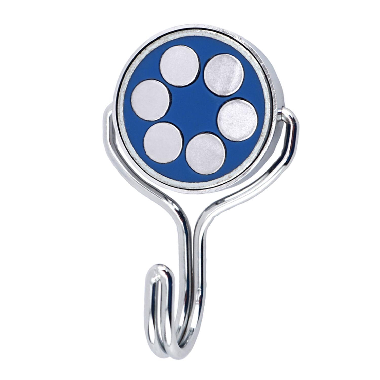 Magnet Source.5 in. L X 1.5 in. W Silver Magnetic Hook 65 lb. pull 1 pc