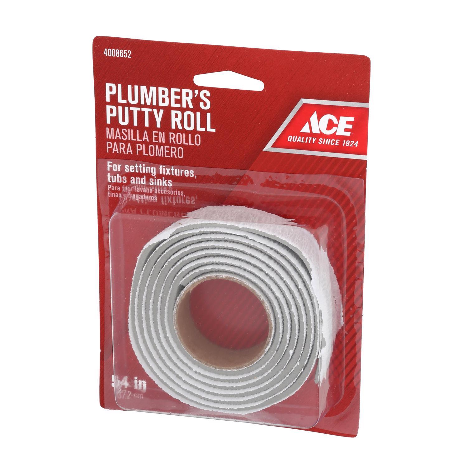 Ace White 3/4 in. W X 54 in. L Plumber's Putty Roll