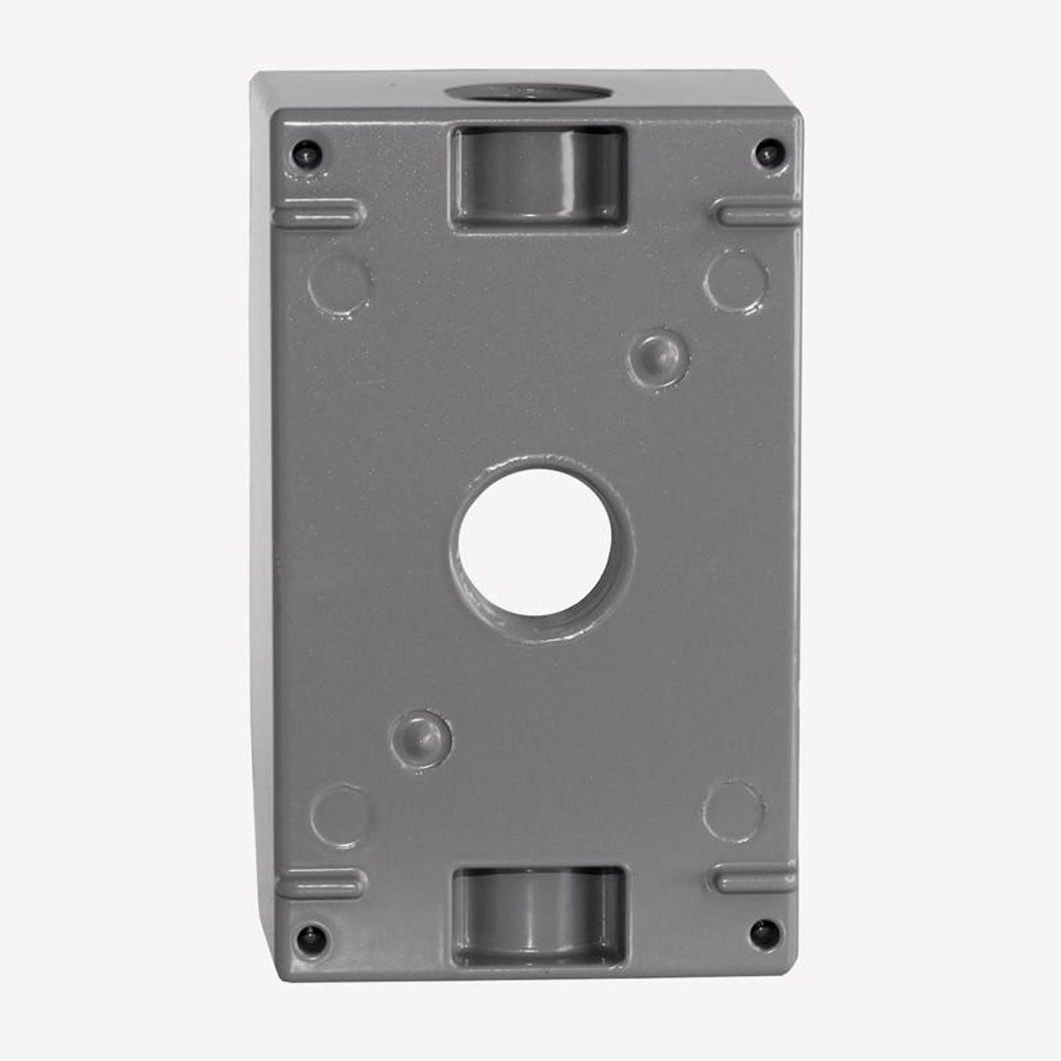 Sigma Engineered Solutions New Work 18.3 cu in Rectangle Metallic Weatherproof Box Gray
