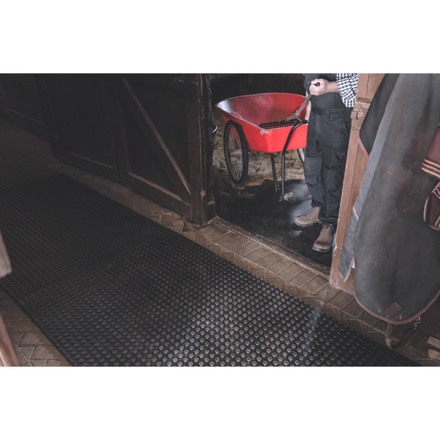 Red Barn 48 in. W X 72 in. L Black Heavy Duty Stall Rubber Utility Mat