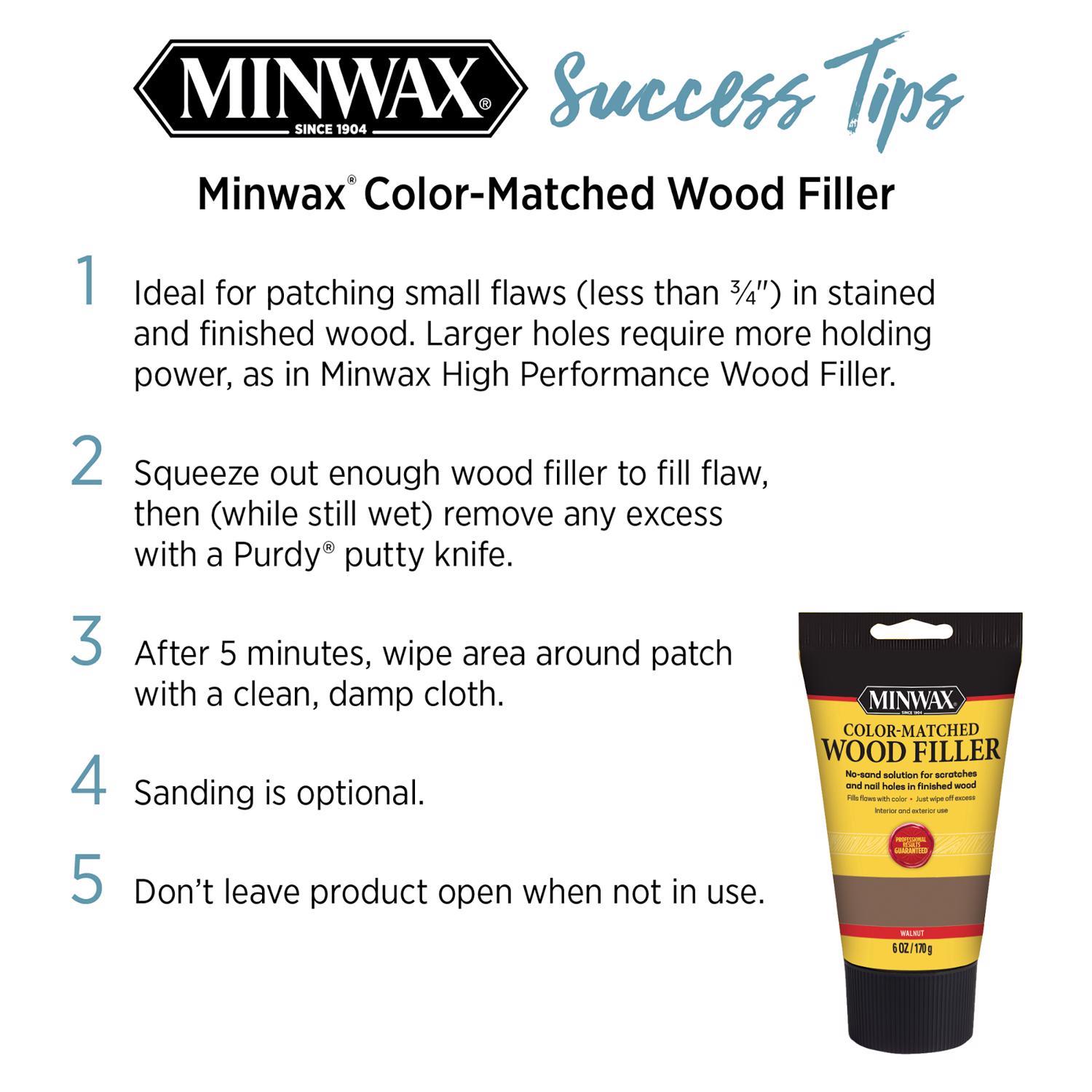 Minwax Color-Matched Cherry Wood Filler 6 oz
