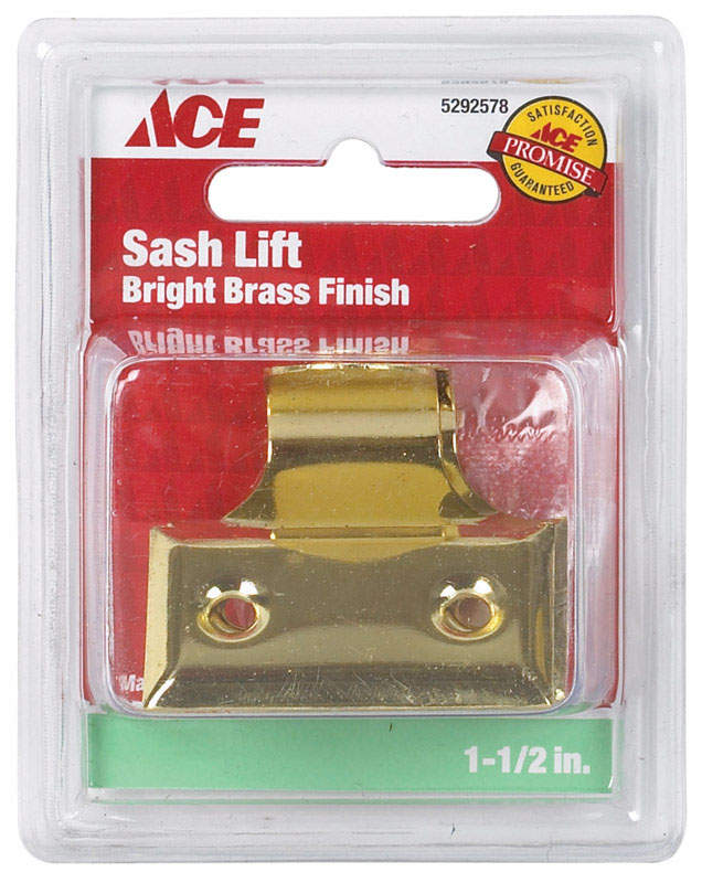 Ace 1.5in. L Bright Brass Universal Hook Sash Lift 2 Pack