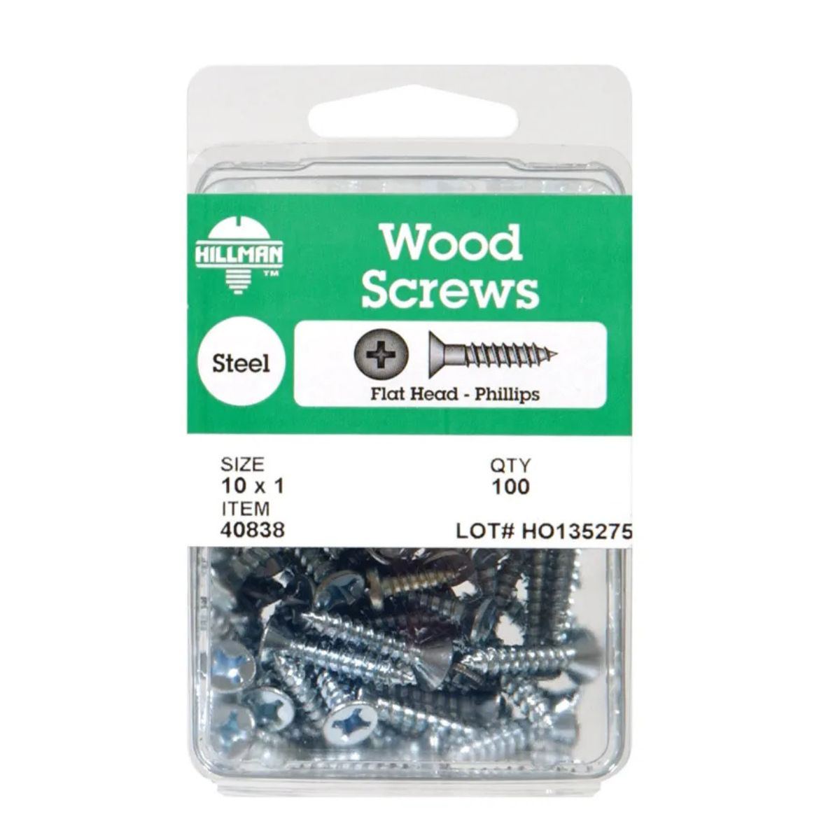 Hillman No. 8 x 3/4 in. L Phillips Zinc-Plated Coarse Wood Screws 1 Pack