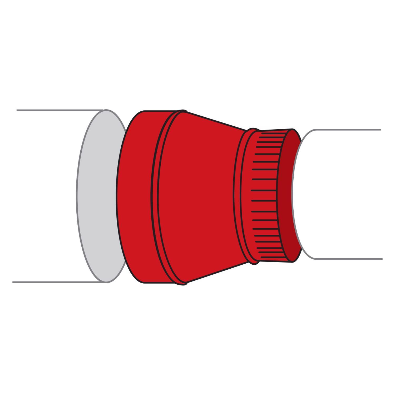 Imperial 4 in. D X 3 in. D Galvanized Steel Furnace Pipe Reducer