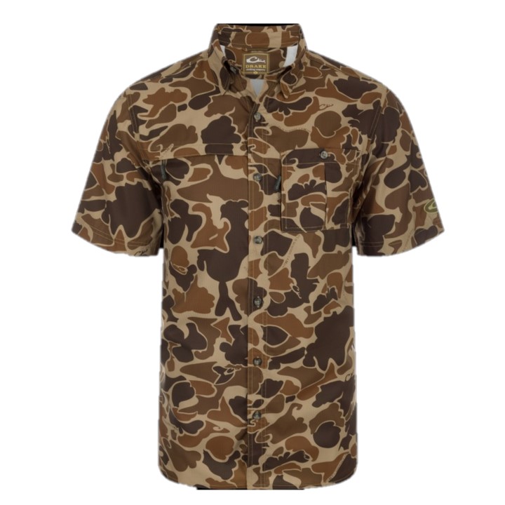 Drake Waterfowl 8-Shot Flyweight Short Sleeve Shirt M