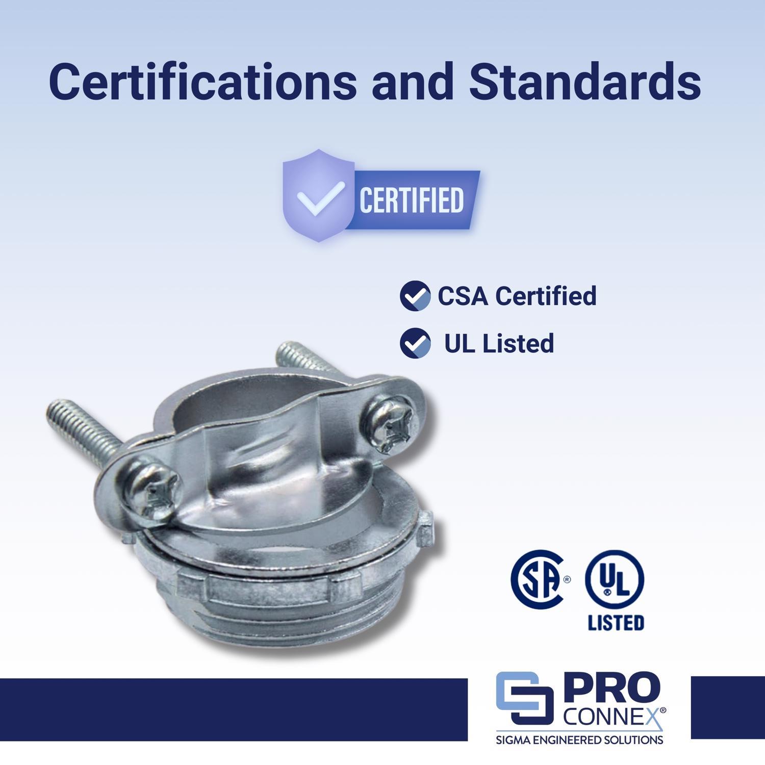 Sigma Engineered Solutions ProConnex NM/SE Clamp Clamp Connector 1/2 in. D 100 pk