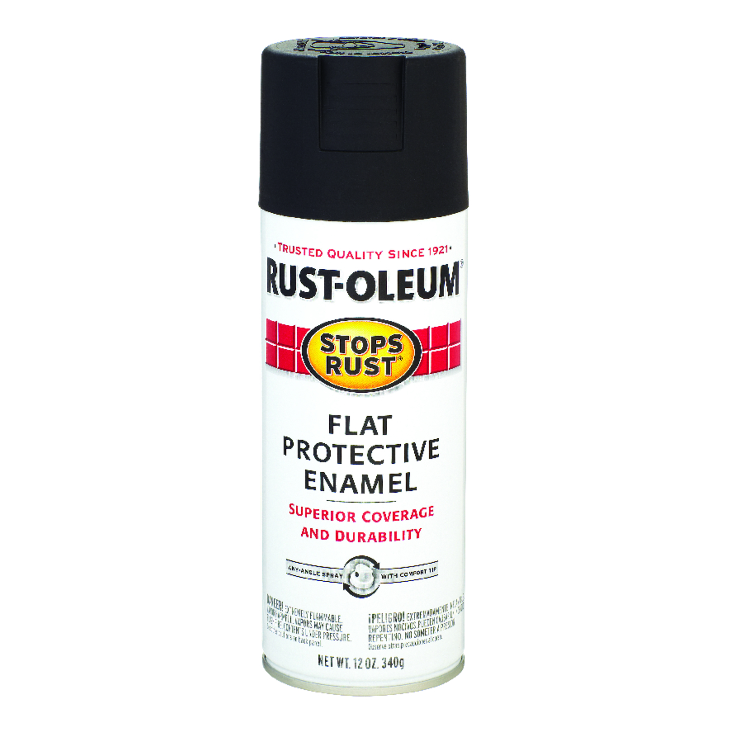 Rust-Oleum Stops Rust Flat Black Spray Paint 12 oz
