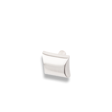 1" Overall Length Square Cabinet Knob Satin Nickel
